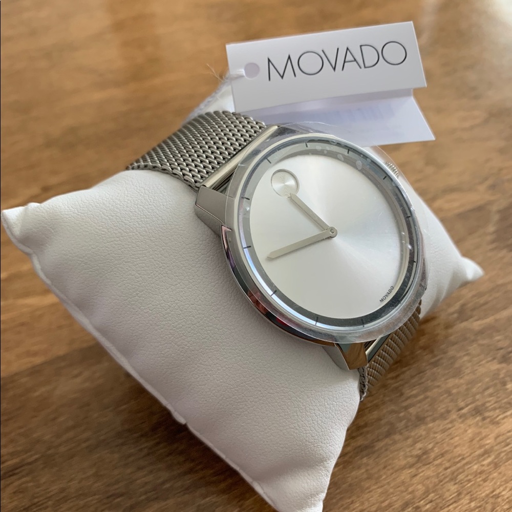 Men’s Movado BOLD Large Silver Tone Watch